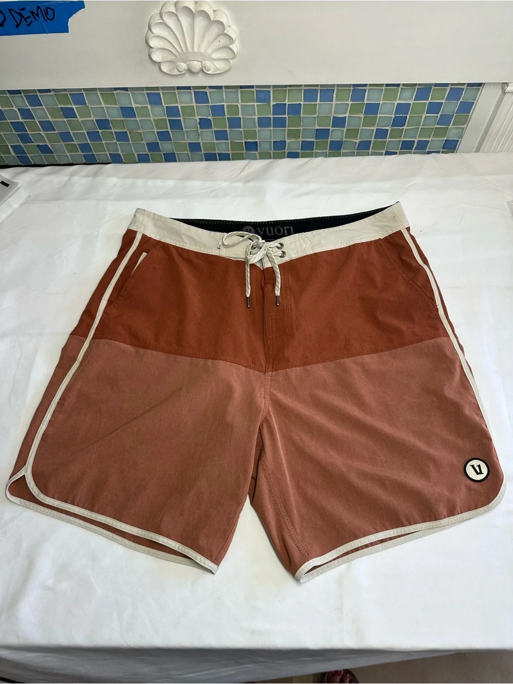 Vuori Cruise Swim Boardshort Dark Penny Size 34 V314